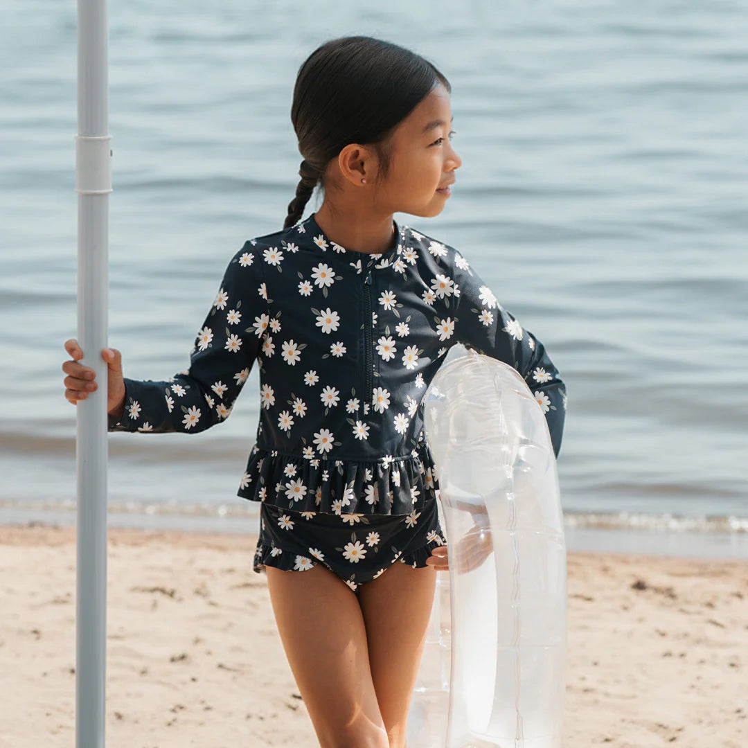 Navy Daisies Long Sleeve Rashguard Set