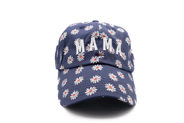 Navy Daisy Mama Hat