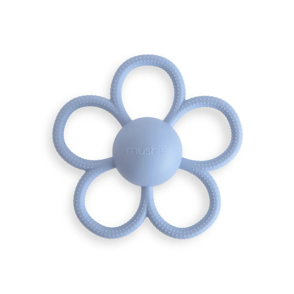Faded Denim Daisy Rattle Teether