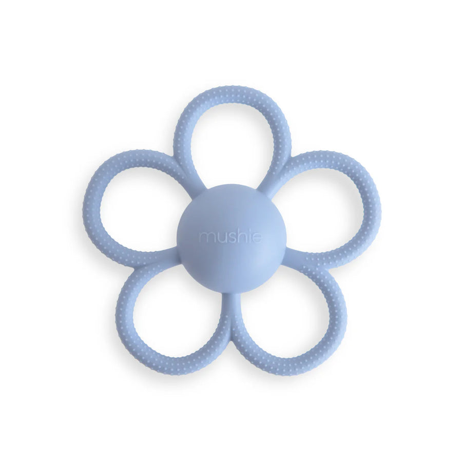 Faded Denim Daisy Rattle Teether