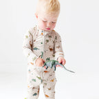 Prehistoric Dinosaurs Zip Romper
