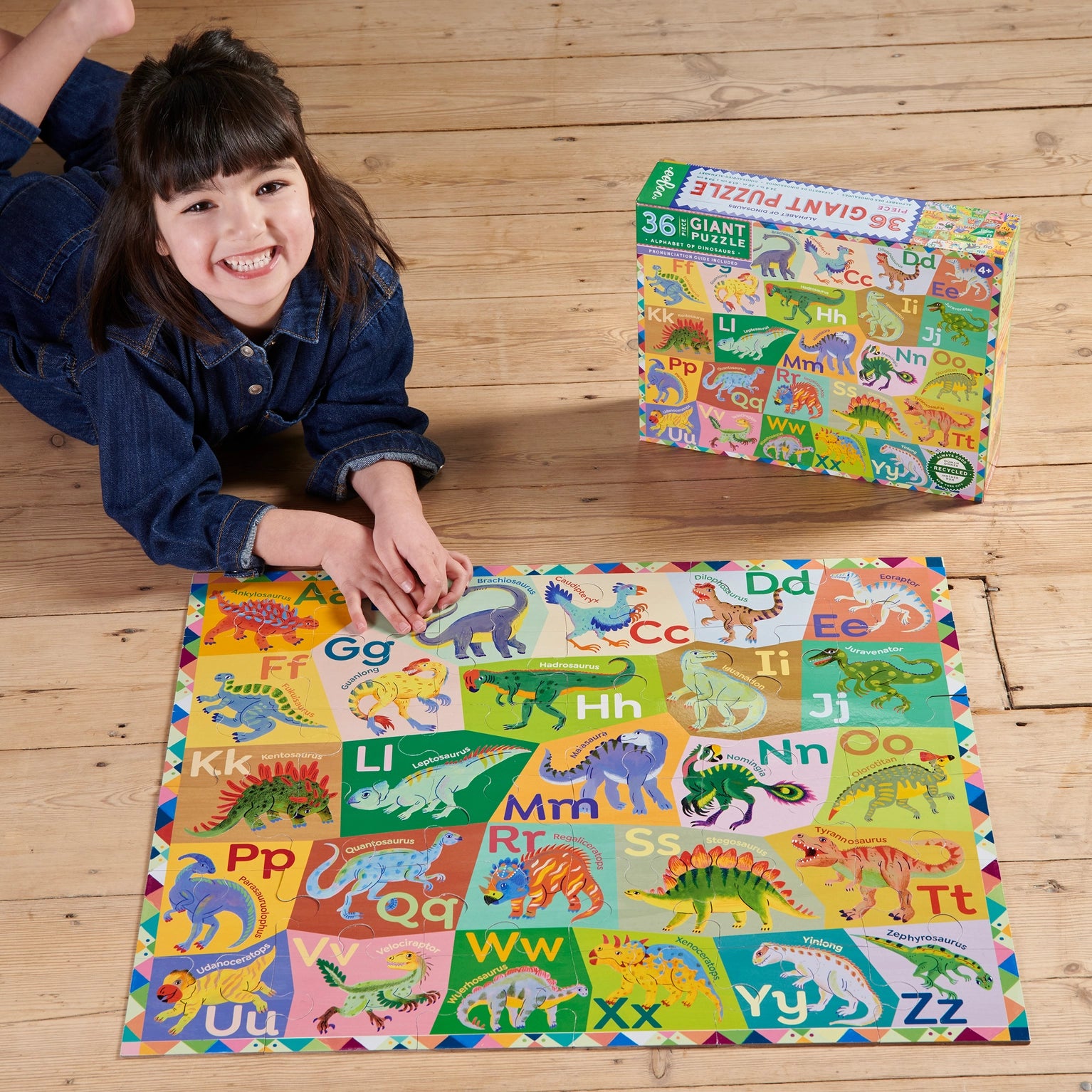 Alphabet of Dinosaurs 36 Piece Giant Puzzle