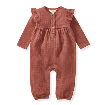 Organic Dotted Rib Infant Jumpsuit