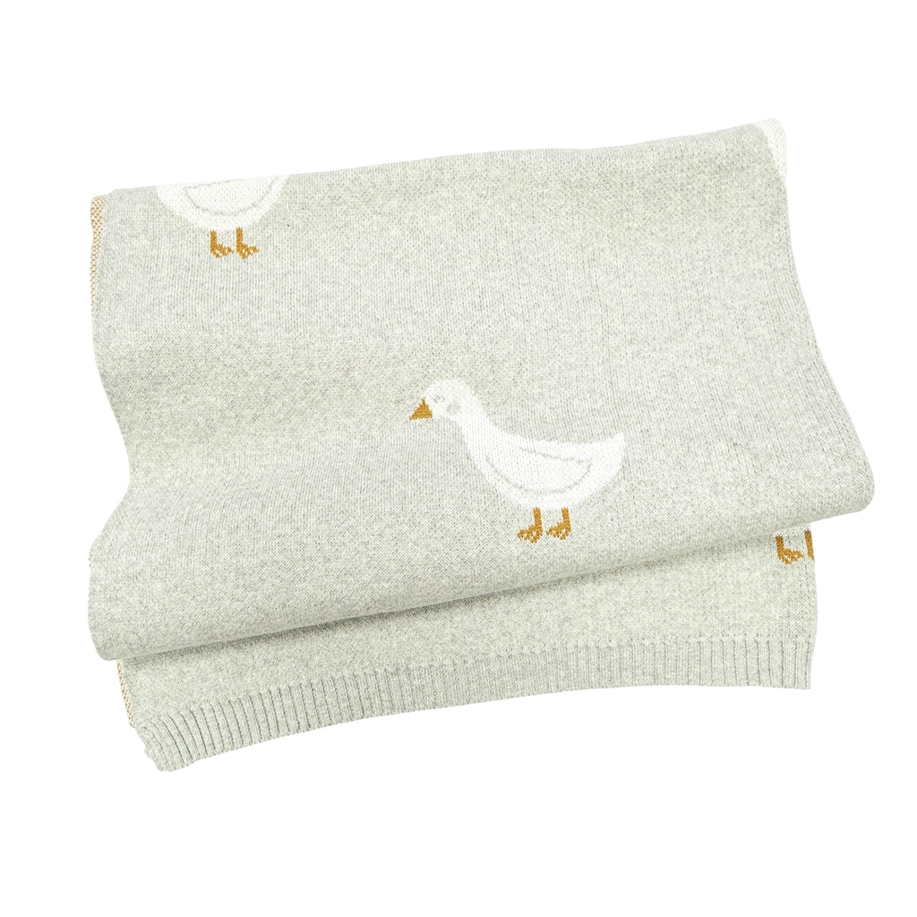 Organic Sweater Knit Blanket - Duck Waddle