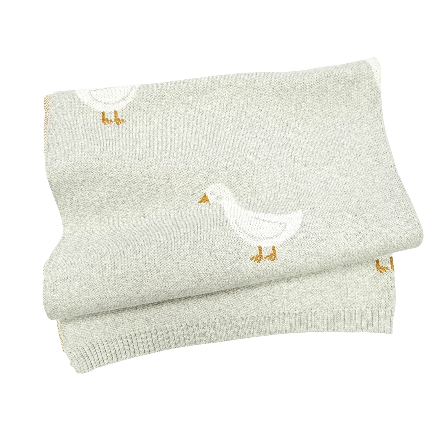 Organic Sweater Knit Blanket - Duck Waddle