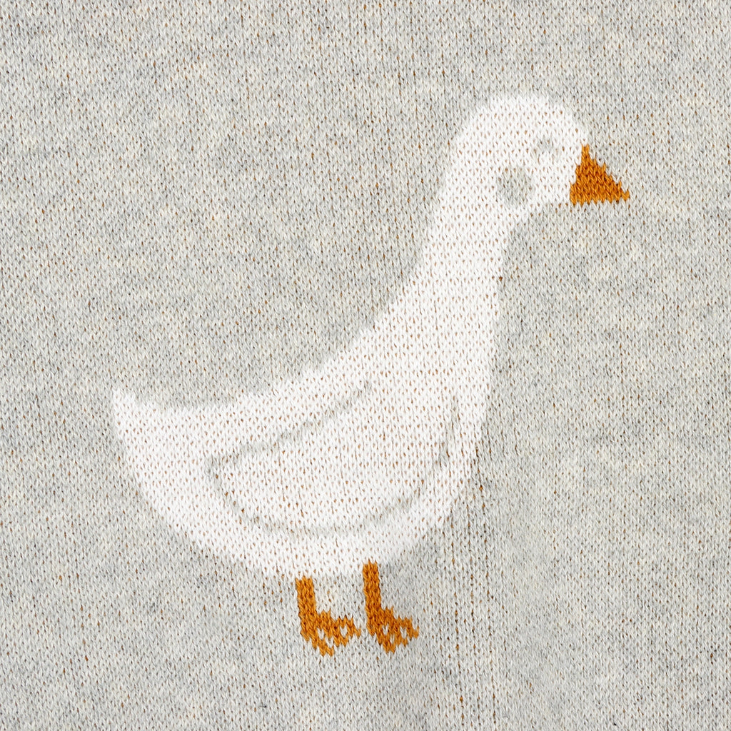 Organic Sweater Knit Blanket - Duck Waddle