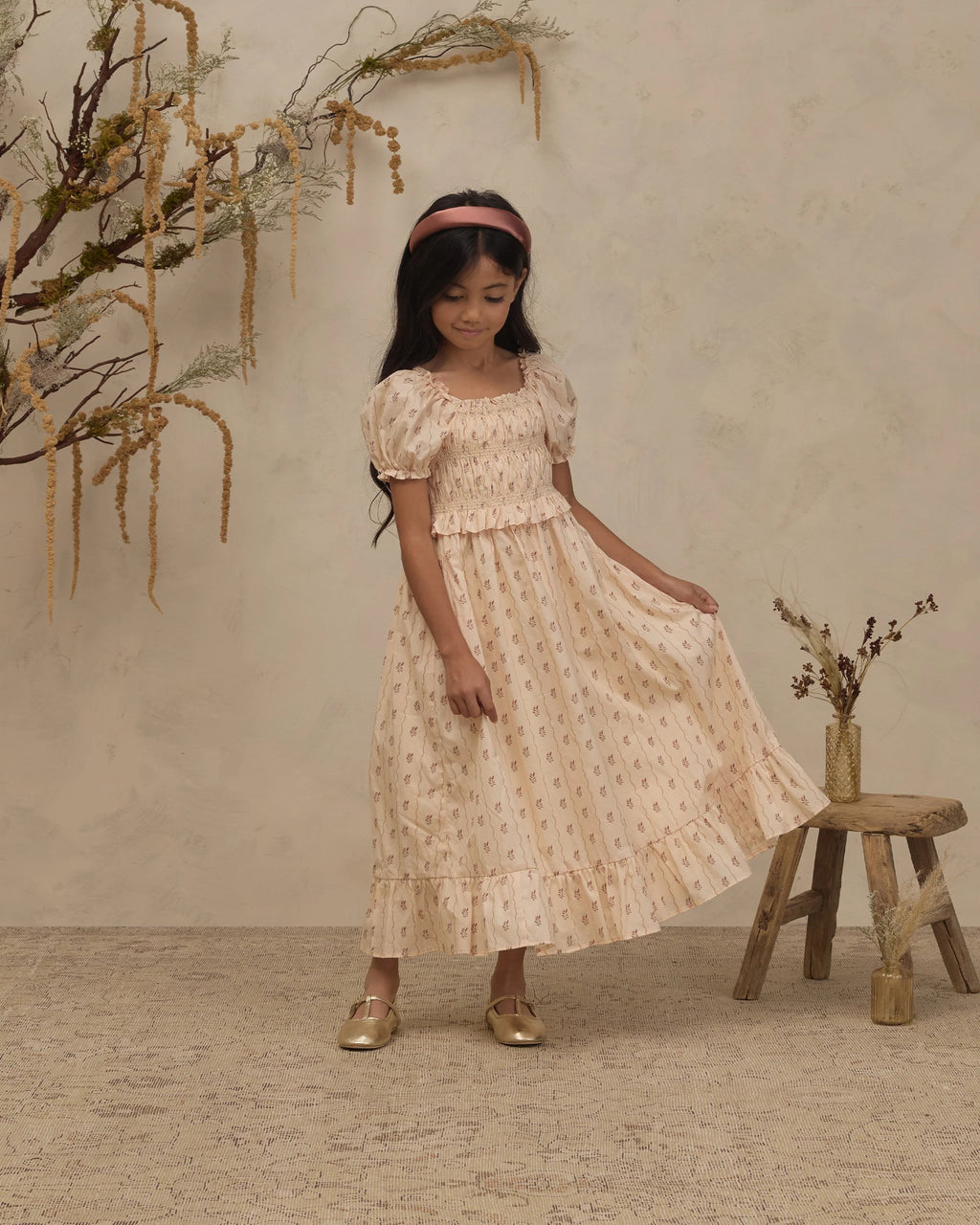 Floral Stripe Maggie Dress