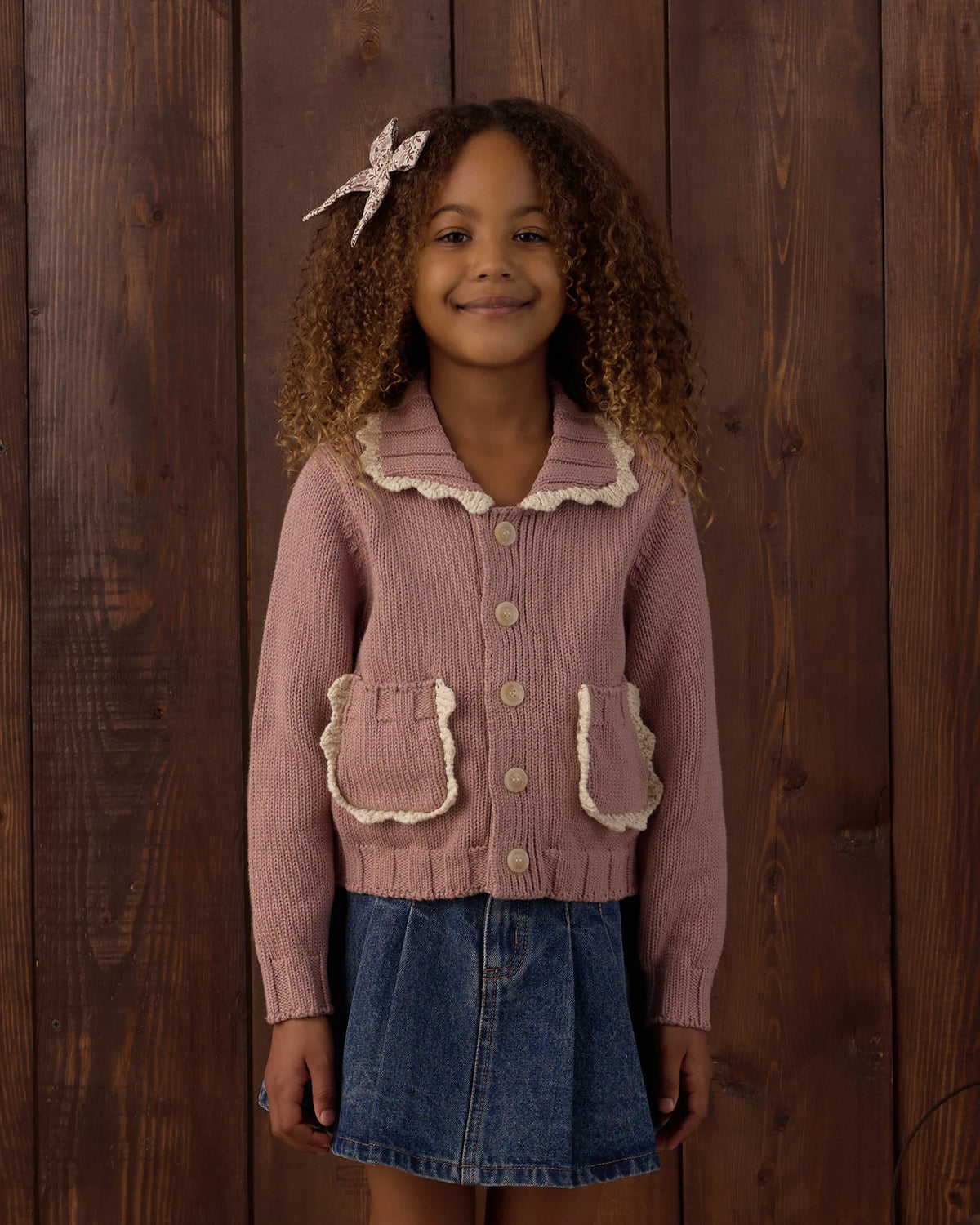 Rosewood Collared Cardigan
