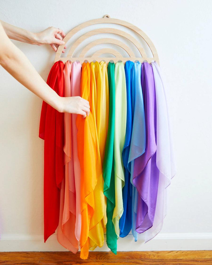 Large Wooden Rainbow Display For Playsilks