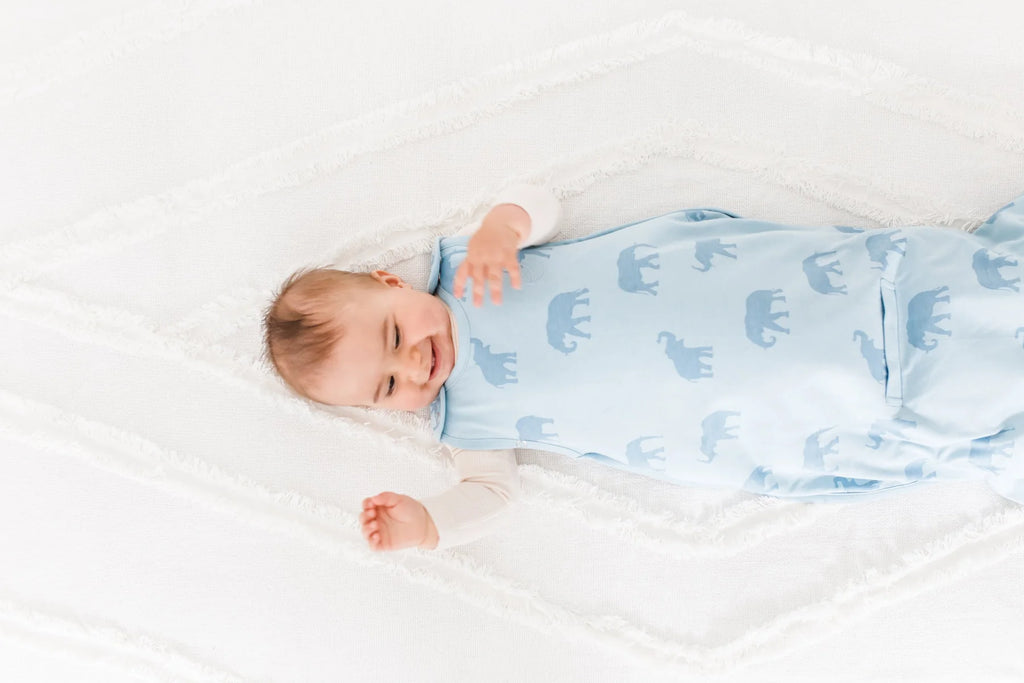 Organic Cotton Adjustable Sleep Bag - Elephants