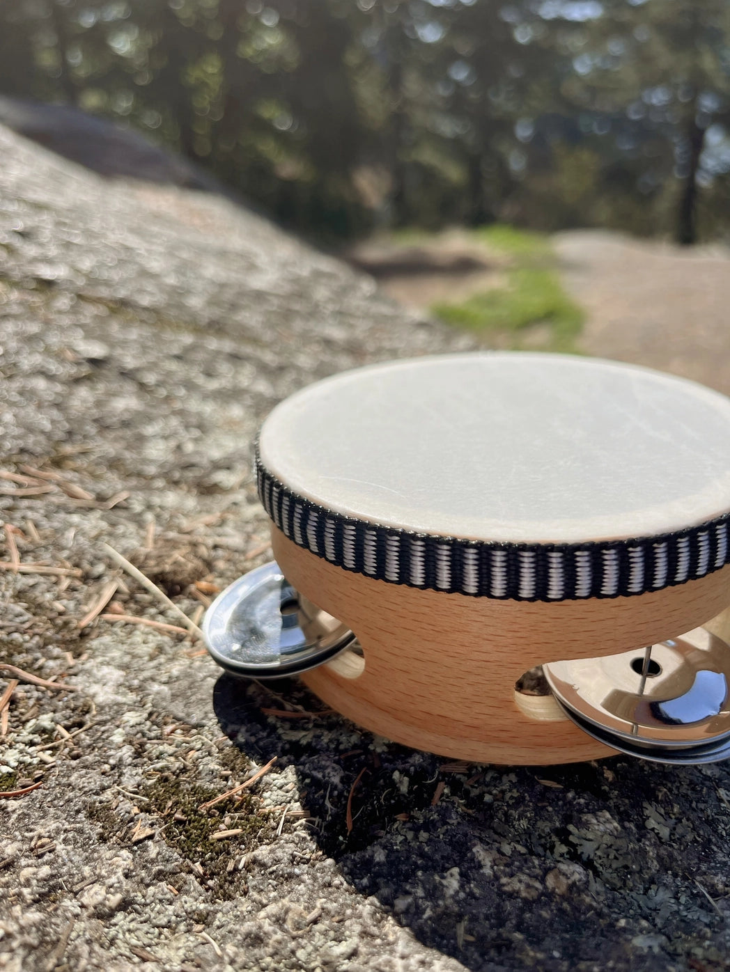 4" Mini Wooden Tambourine