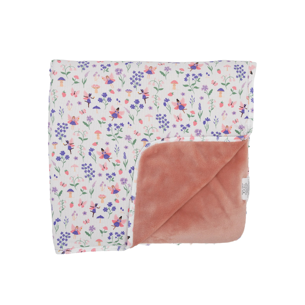 Fairy Garden Ribbed Toddler Blanket