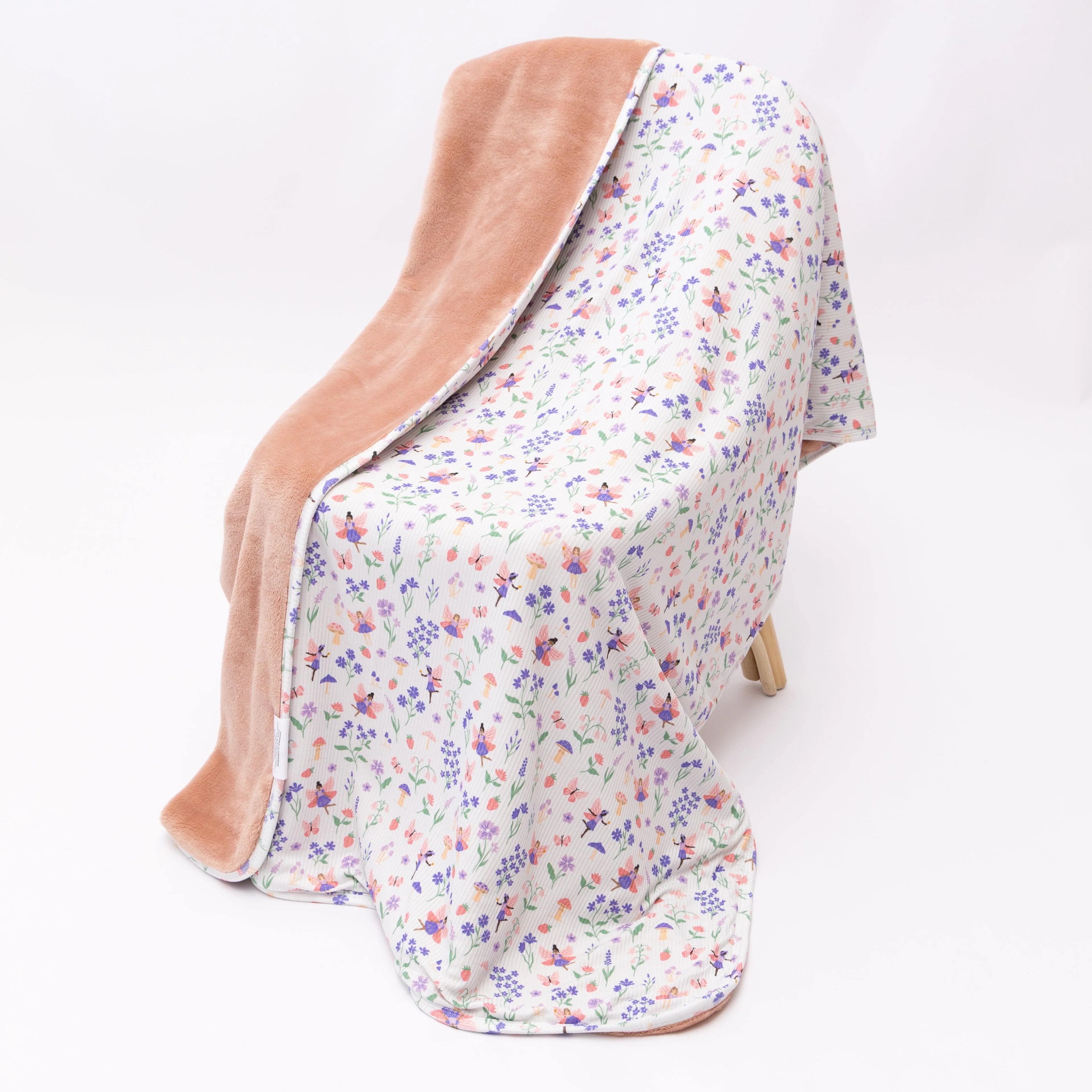 Fairy Garden Ribbed Toddler Blanket