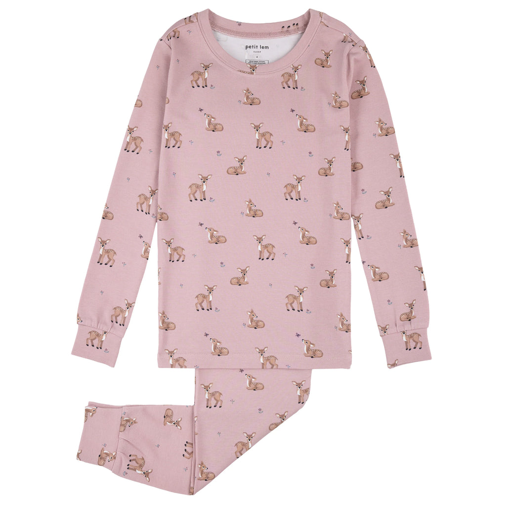 LunaKnit Fall Fawns Pajama Set