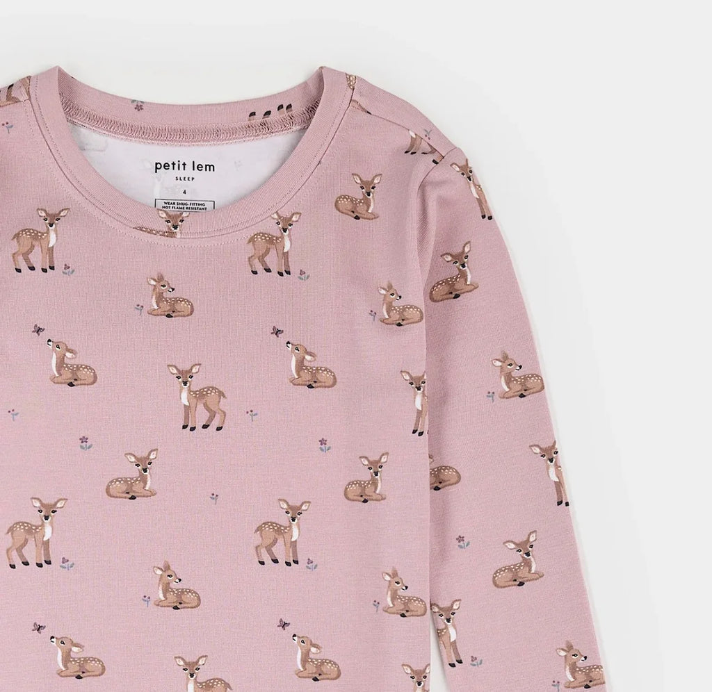 LunaKnit Fall Fawns Pajama Set
