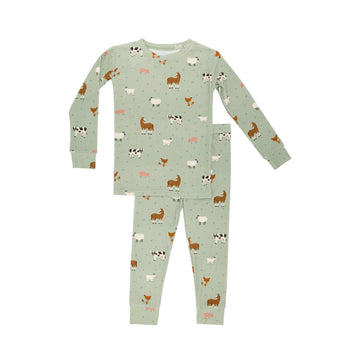 Farm Animals Ribbed Two-Piece Set