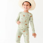 Farm Animals Ribbed Two-Piece Set