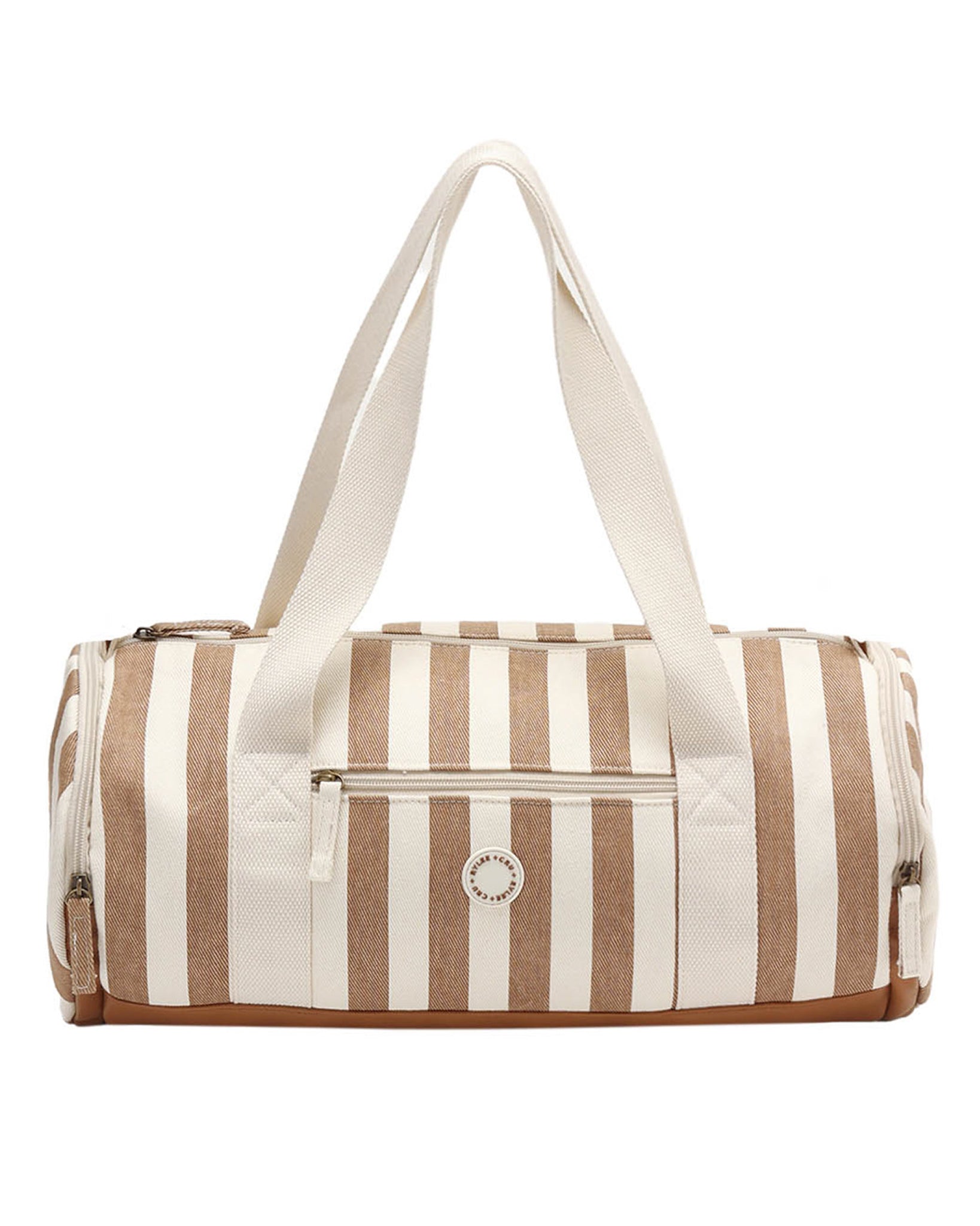 Fawn Pinstripe Duffle Bag