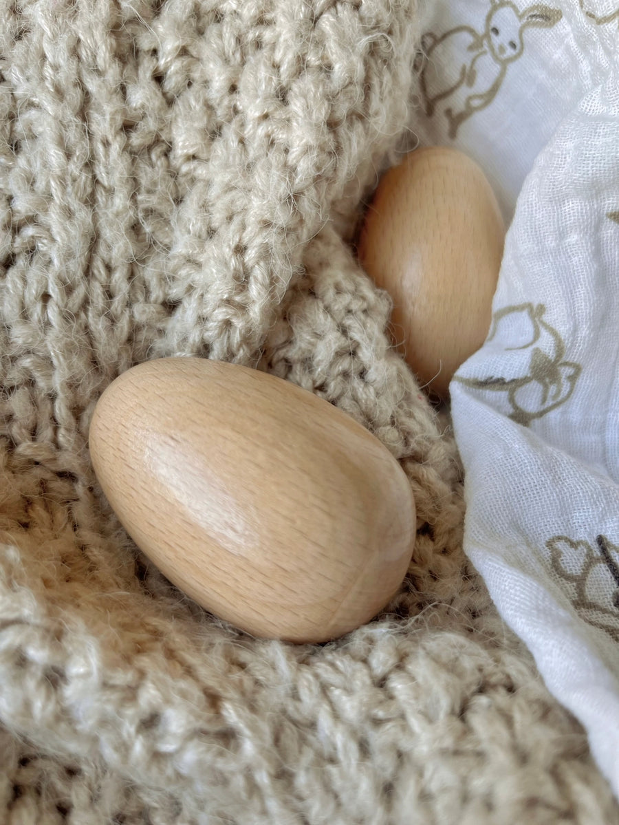 Handmade Wooden Egg Shaker