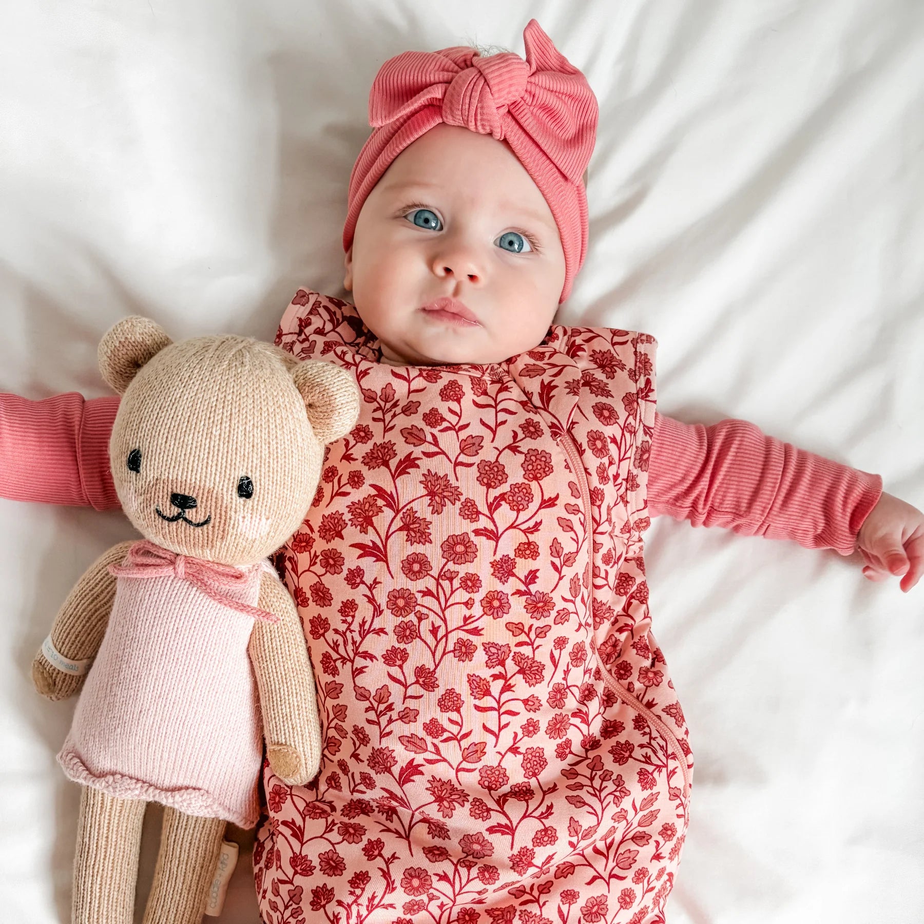 Mauve Floral Sleep Sack (1.0 TOG)