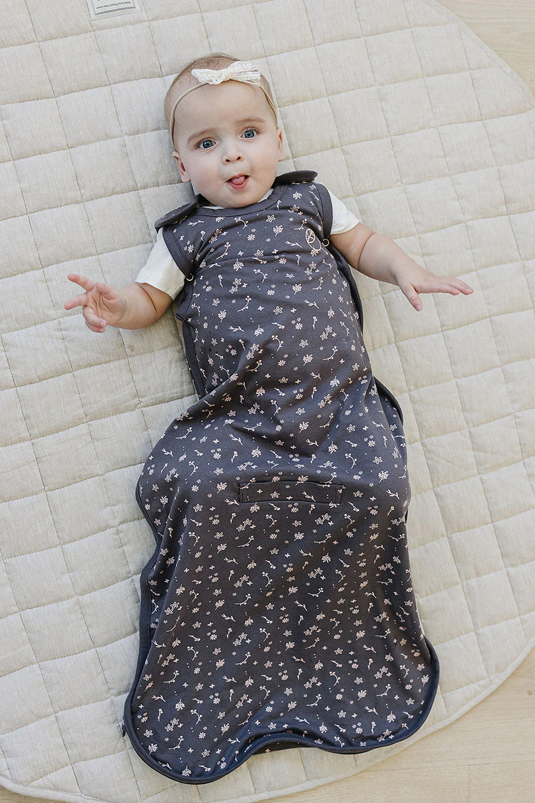 Organic Cotton Adjustable Sleep Bag - Small Flower