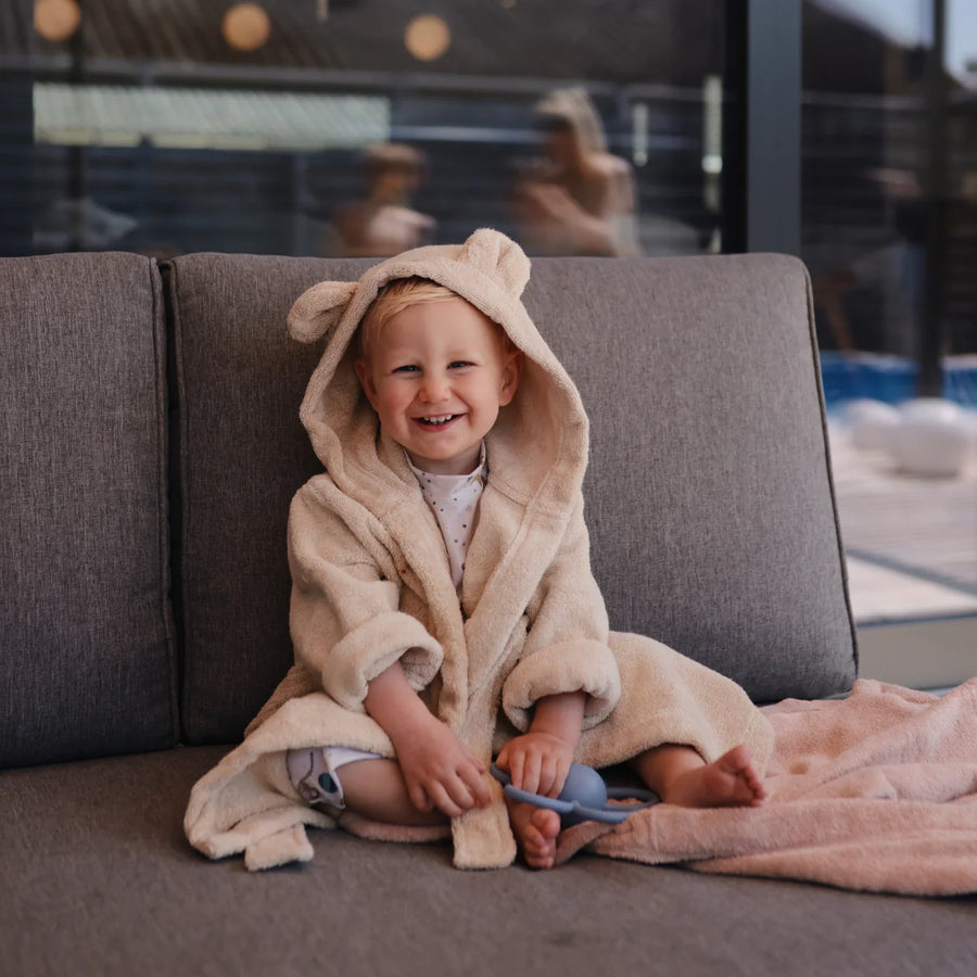 Organic Bear Robe - Fog