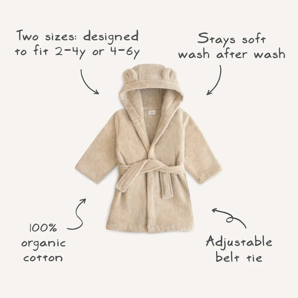 Organic Bear Robe - Fog