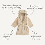 Organic Bear Robe - Blush