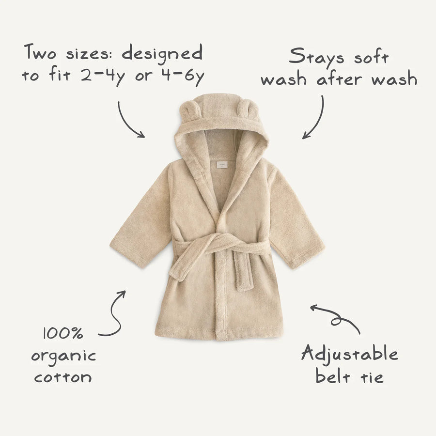 Organic Bear Robe - Fog