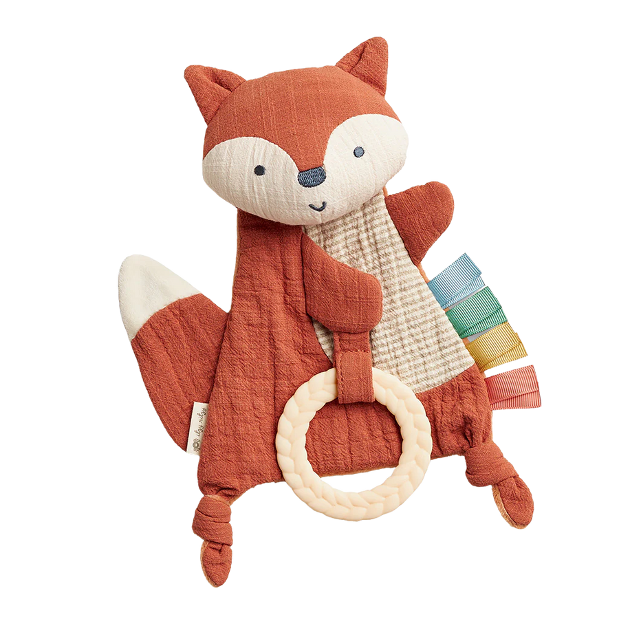 Bitzy Crinkle™ Fox Sensory Toy with Teether