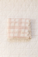 French Plaid Blanket - Petal