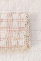 French Plaid Blanket - Petal