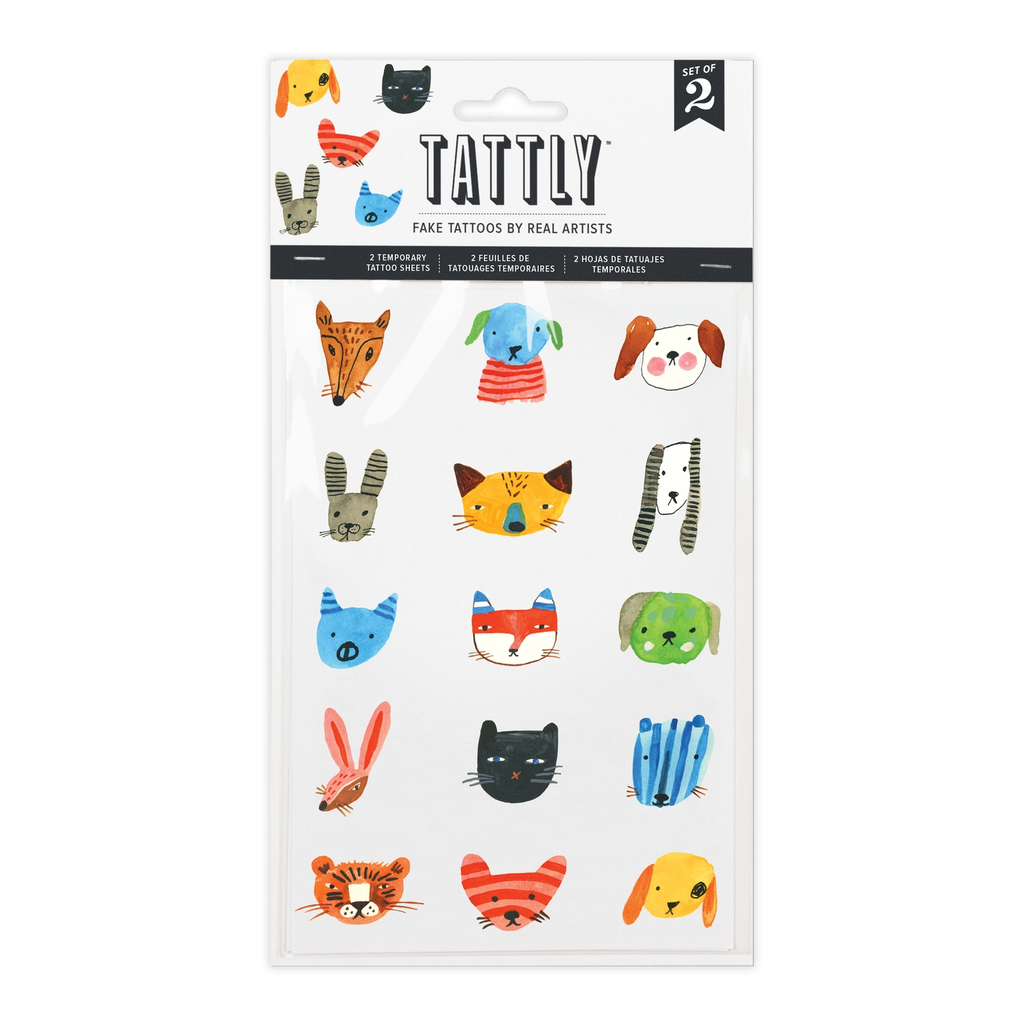 Fuzzy Faces Tattoo Sheets