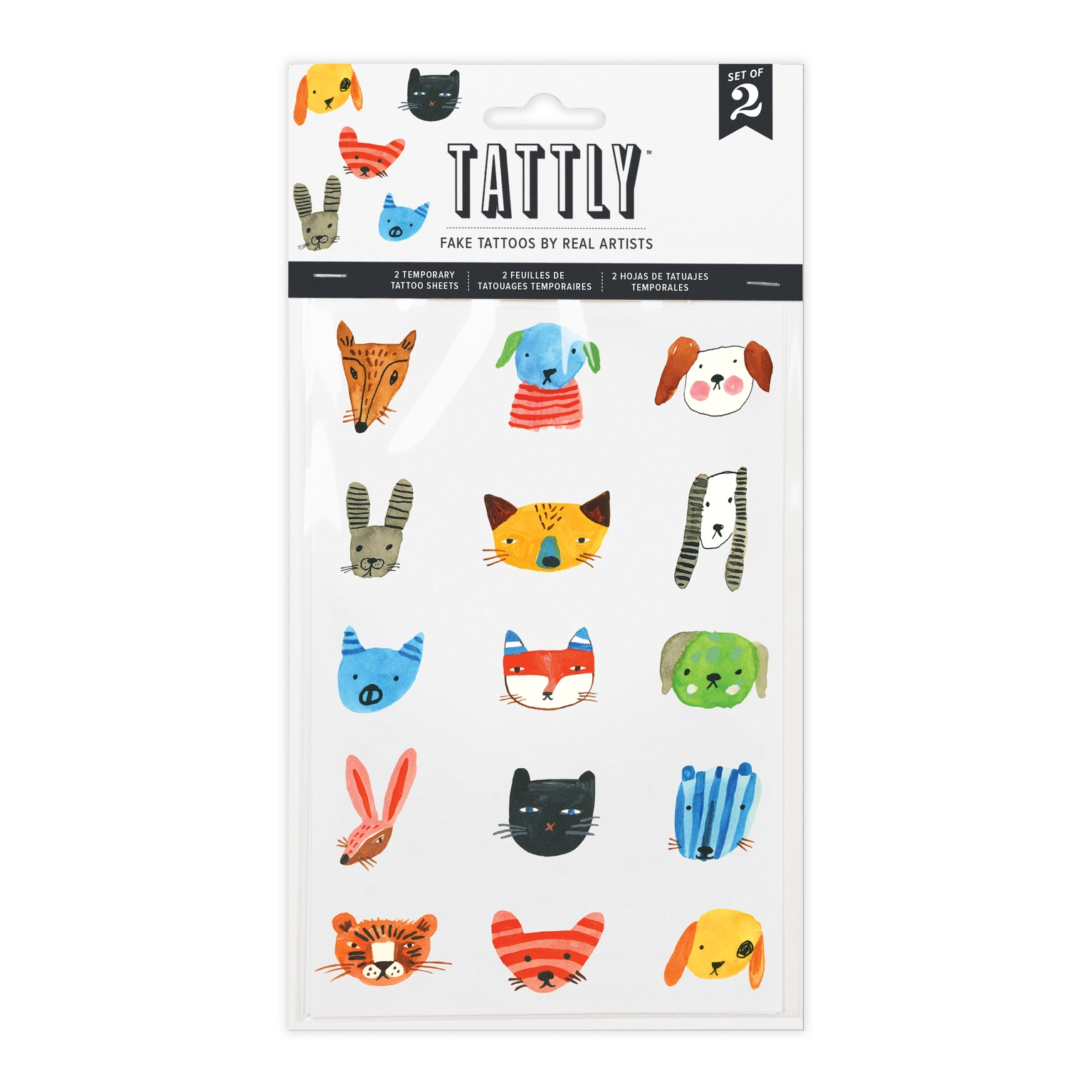 Fuzzy Faces Tattoo Sheets