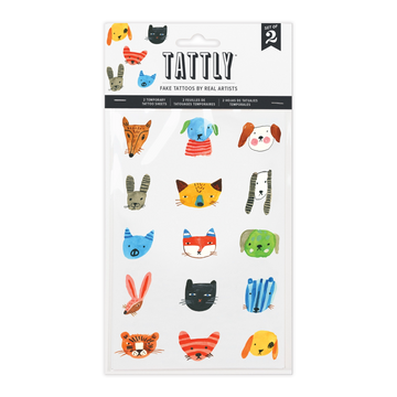 Fuzzy Faces Tattoo Sheets