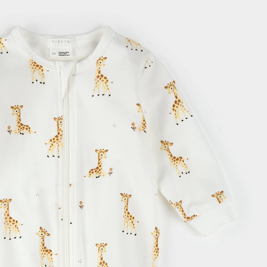 Giraffe Zipper Footie