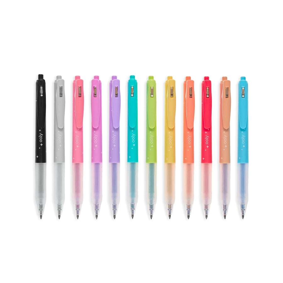 Oh My Glitter! Retractable Glitter Gel Pens (Set of 12)