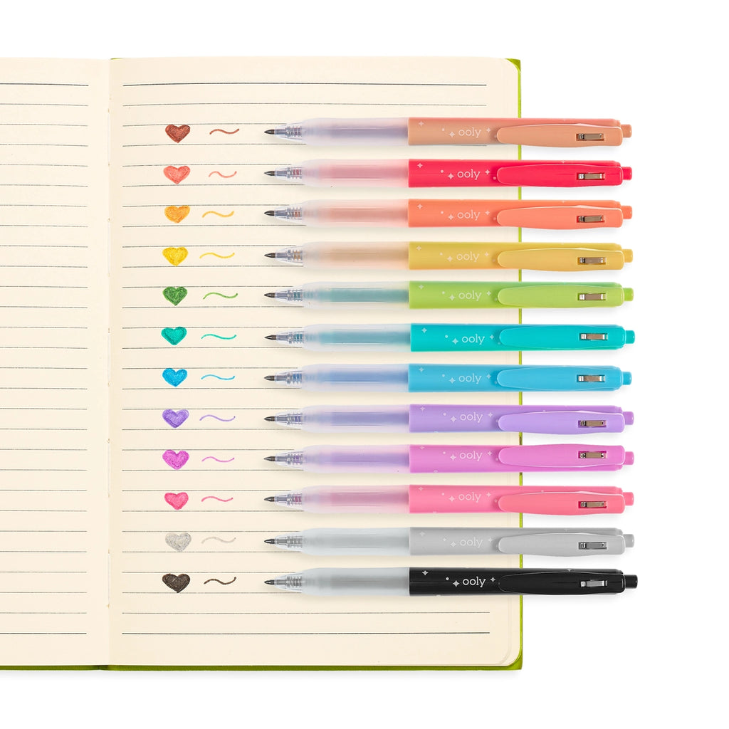 Oh My Glitter! Retractable Glitter Gel Pens (Set of 12)