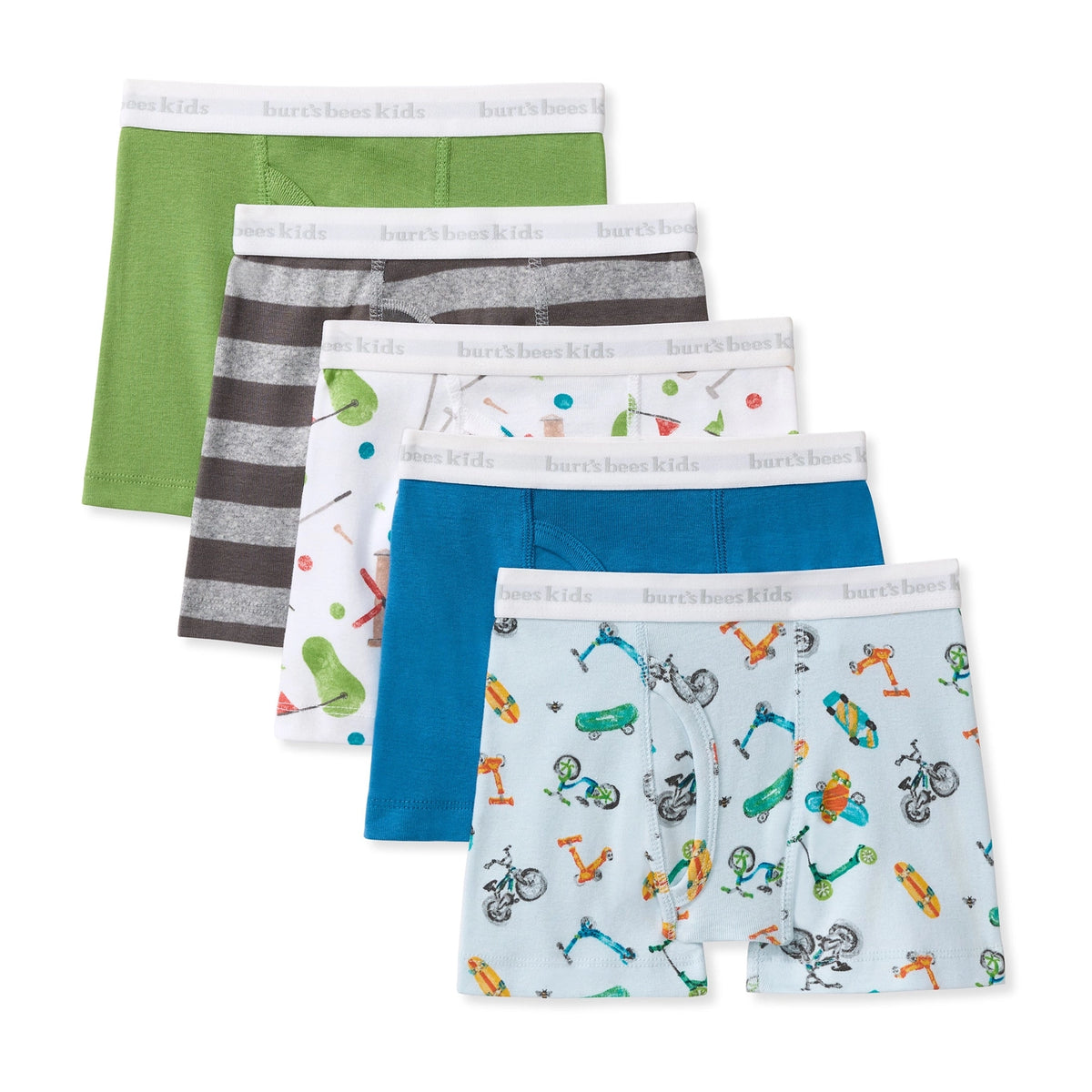 Boys Set of 5 On the Go & Mini Golf Organic Underwear
