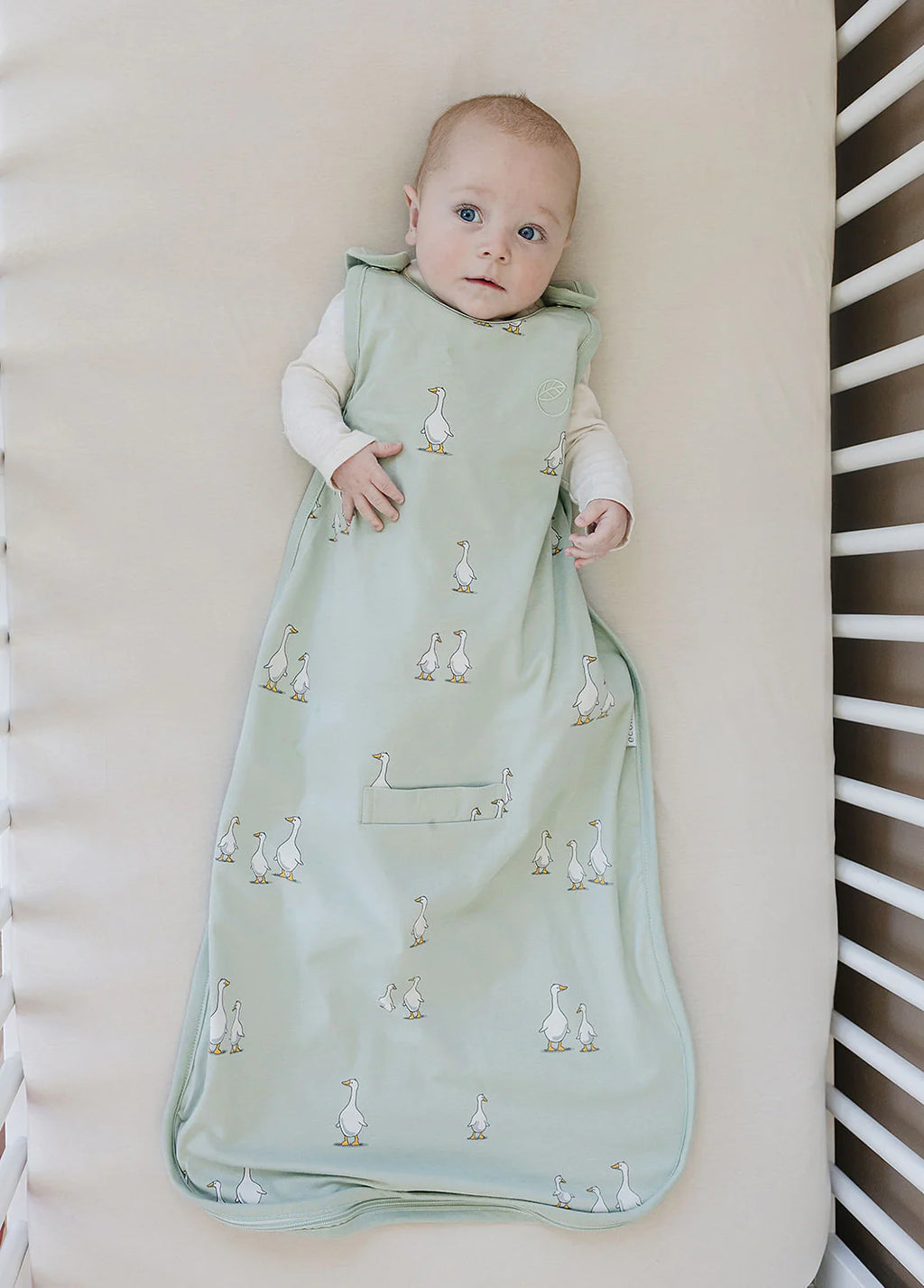 Organic Cotton Adjustable Sleep Bag - Goose