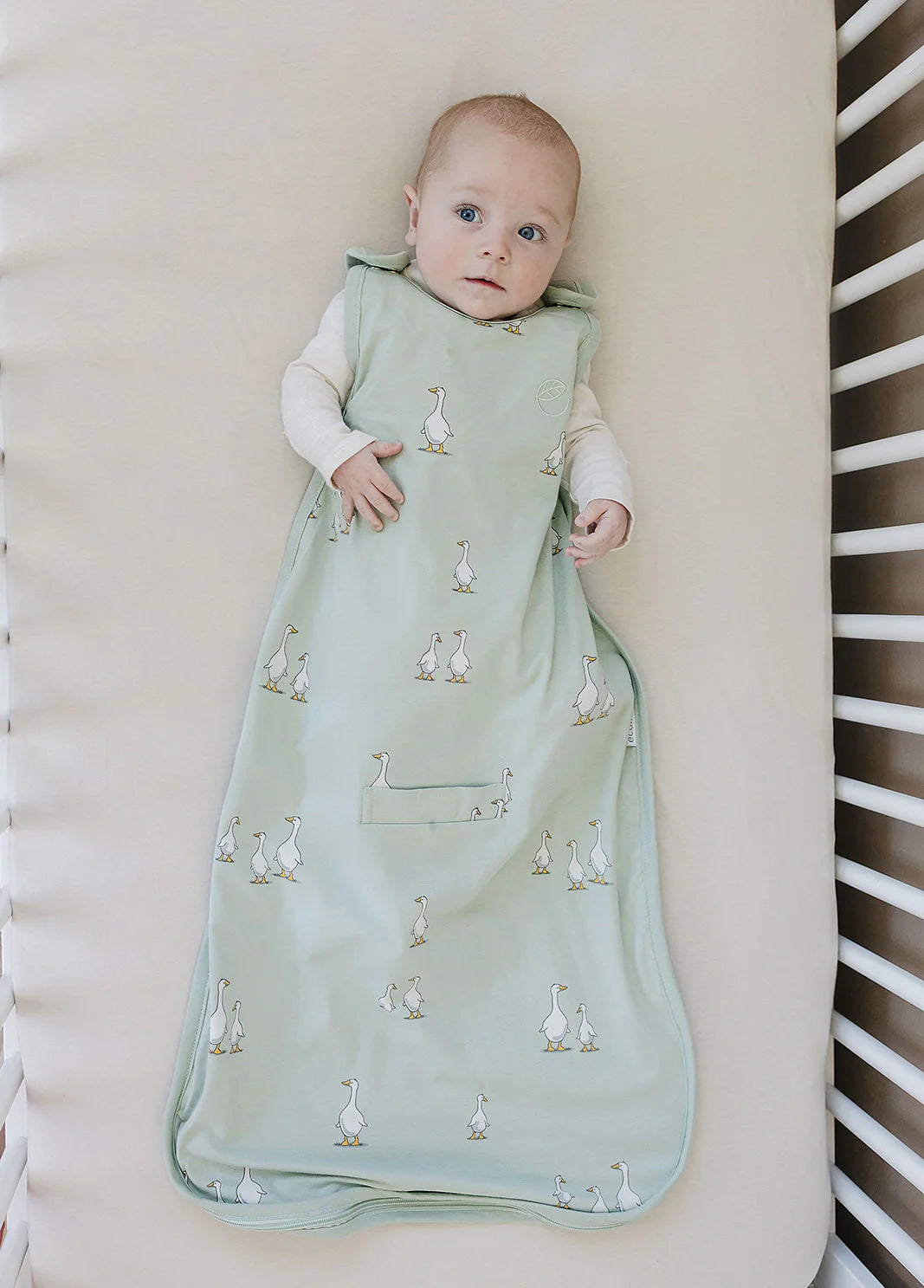 Organic Cotton Adjustable Sleep Bag - Goose