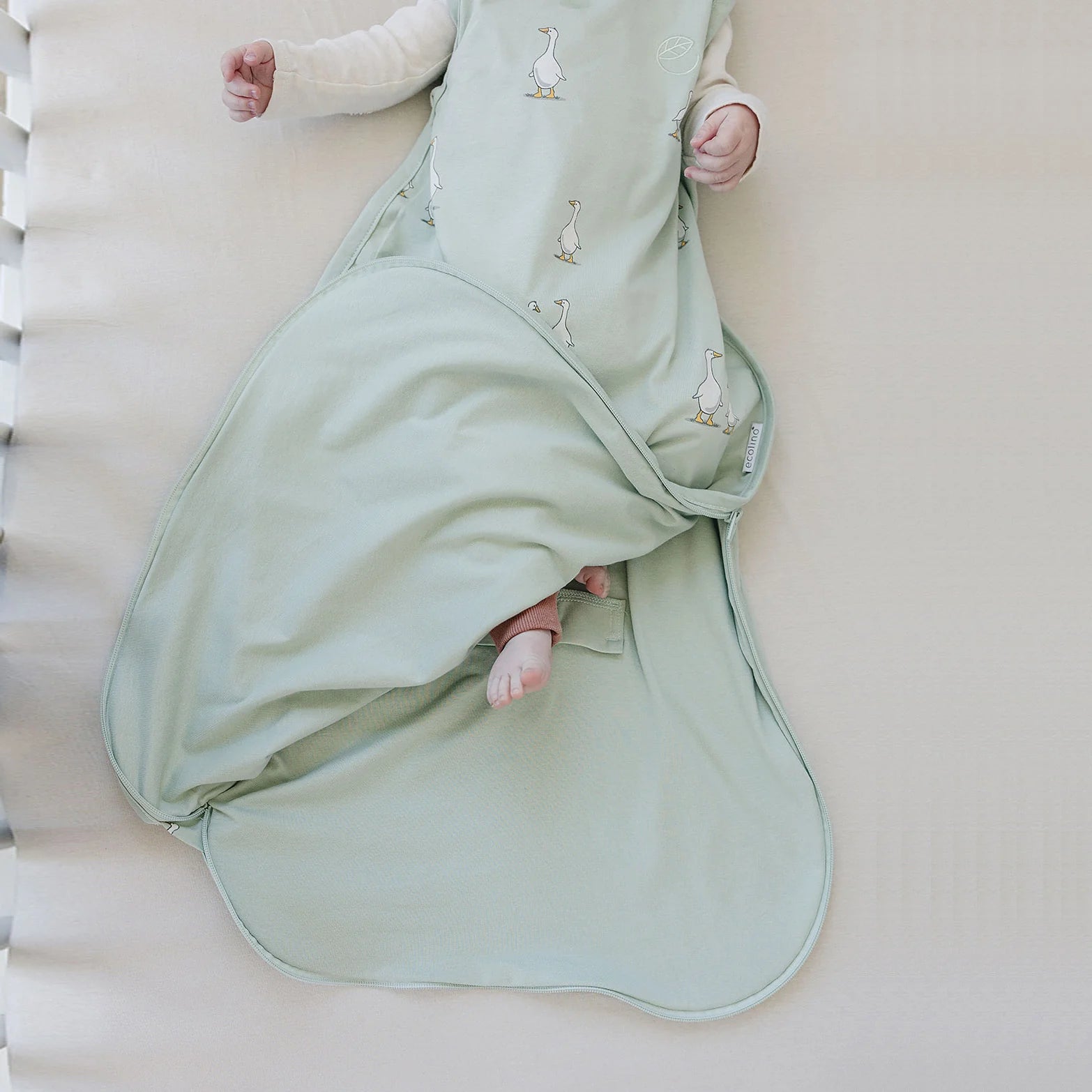 Organic Cotton Adjustable Sleep Bag - Goose