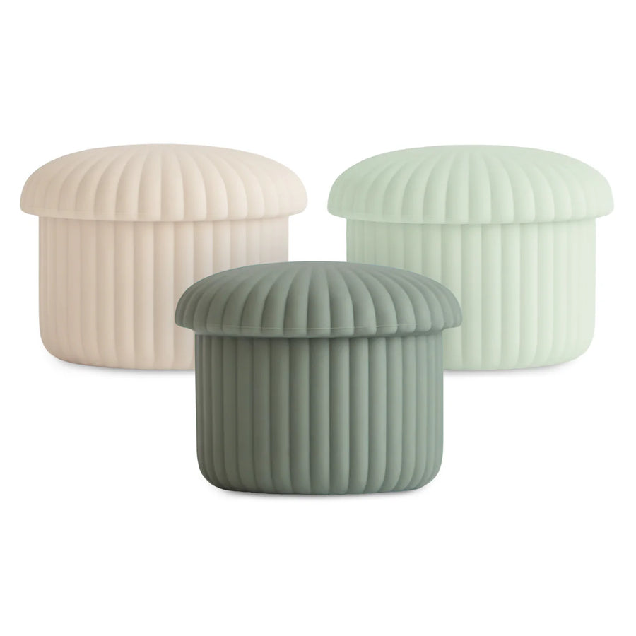 Silicone Baby Food Containers 3-Pack - Green Combo