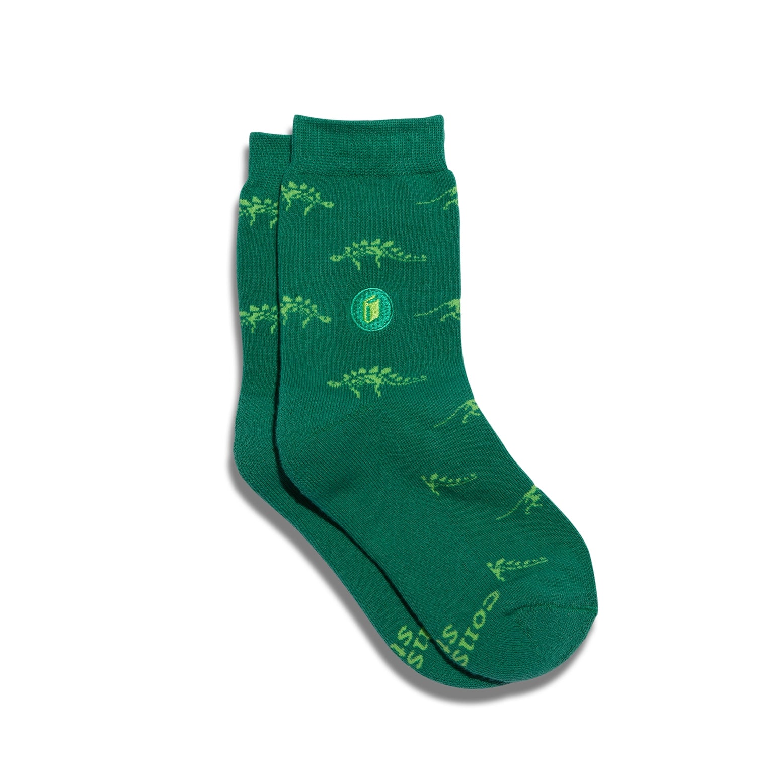Socks That Give Books - Green Dinosaurs
