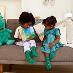 Socks That Give Books - Green Dinosaurs