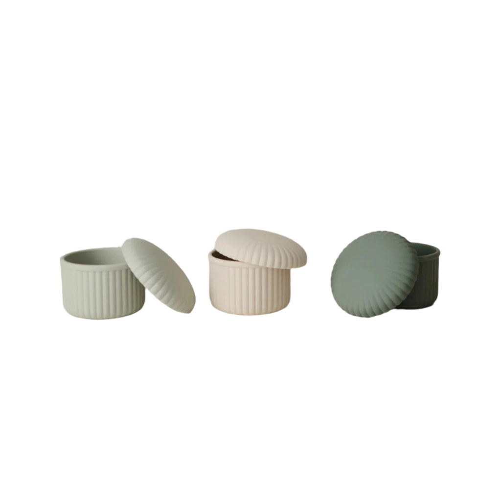 Silicone Baby Food Containers 3-Pack - Green Combo