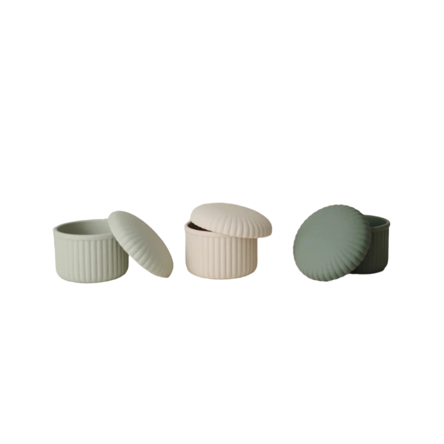 Silicone Baby Food Containers 3-Pack - Green Combo