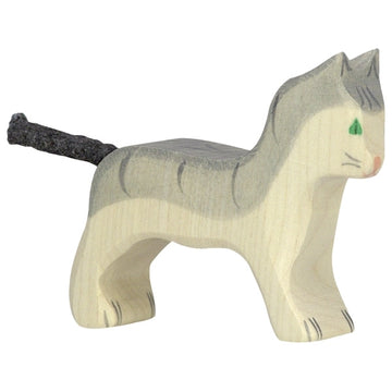 Wooden Small Grey Cat