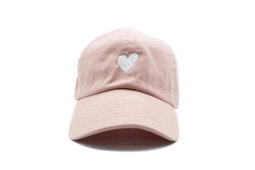 Dusty Rose Tiny Heart Hat