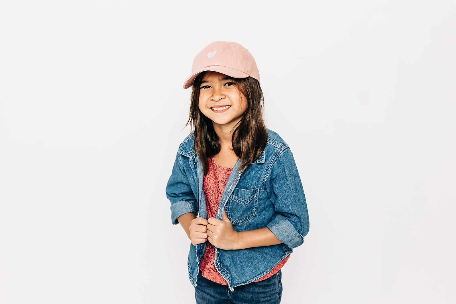 Dusty Rose Tiny Heart Hat